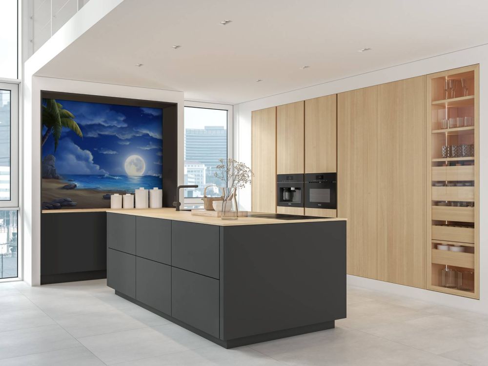 Mooie strand bij nacht