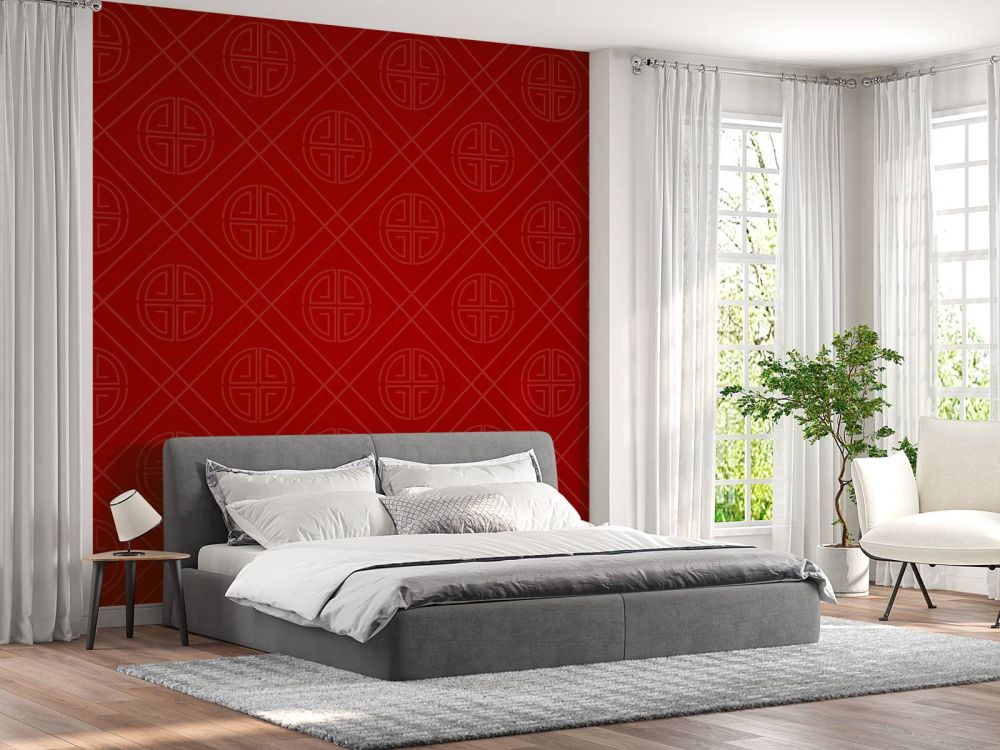 Rood Chinees patroon