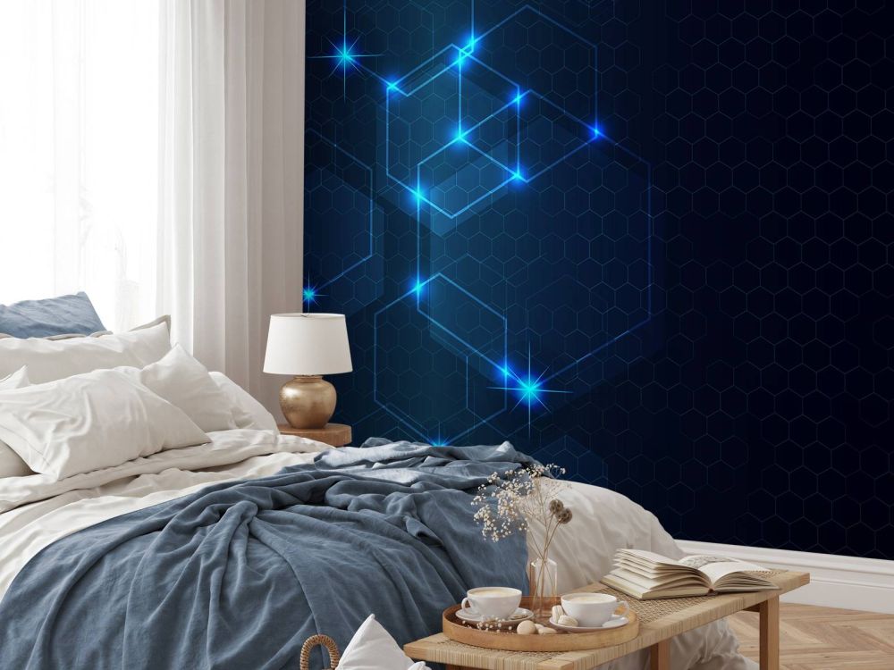 Abstracte gloeiende hexagons