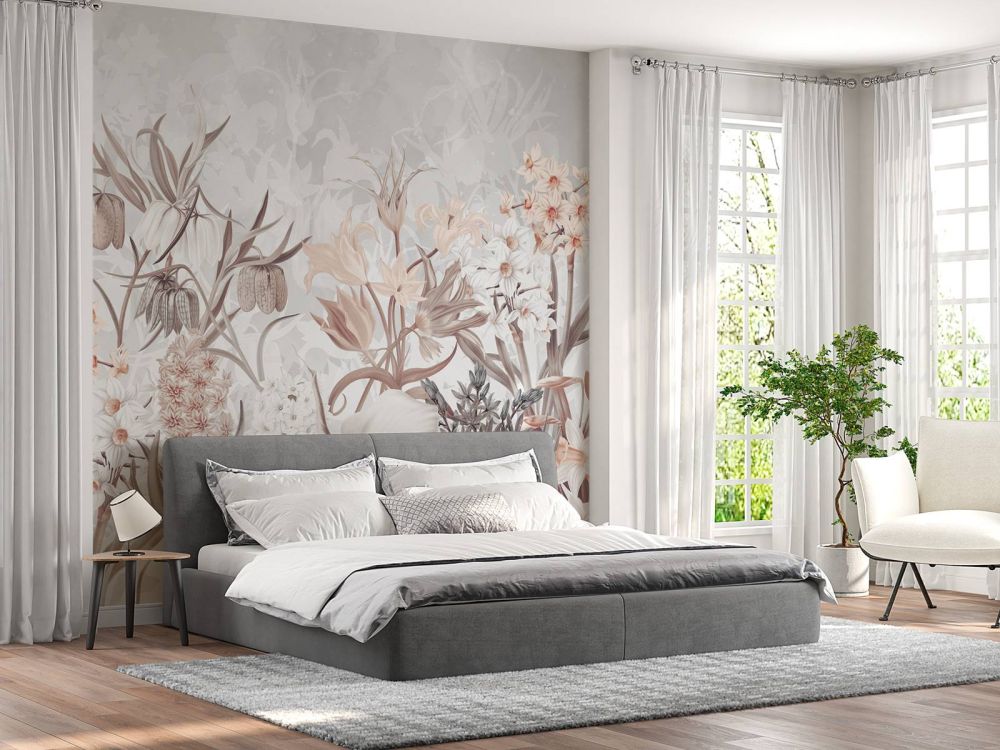 Spring Flowers - Ethereal Gray