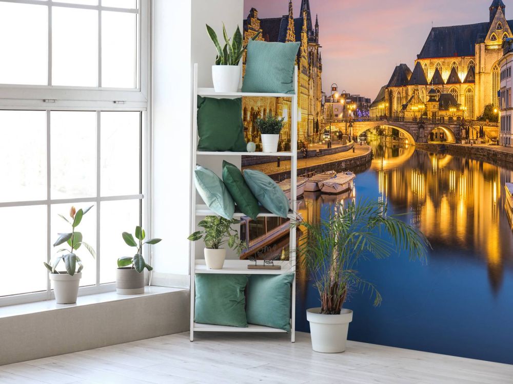 Leie rivier in Gent