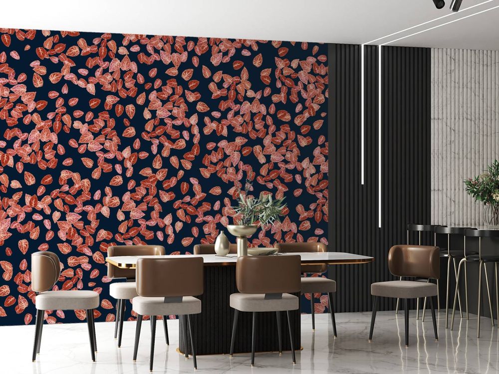 Kleine blaadjes roest op midnight blue