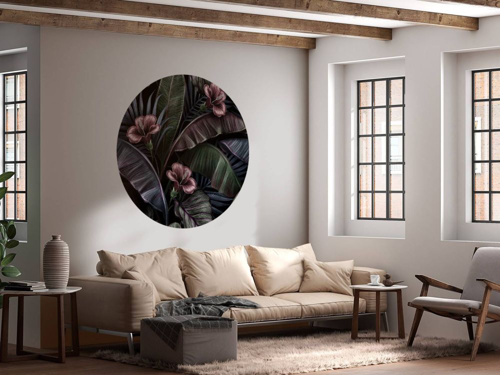 Tropische hibiscus en bladeren