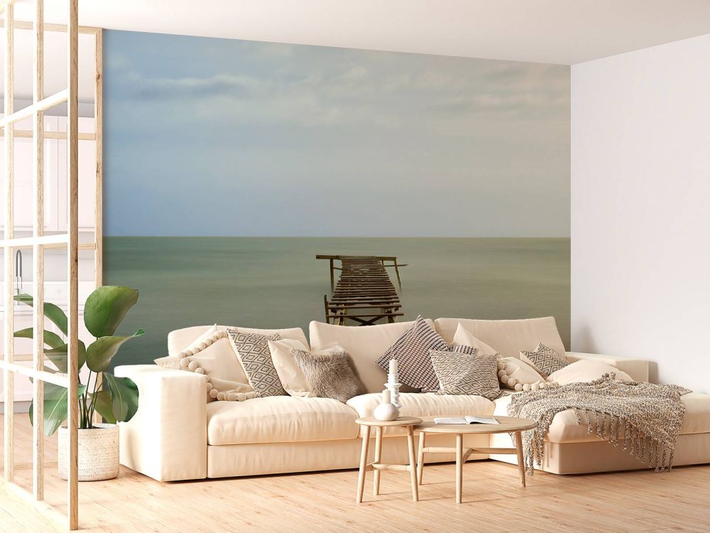 Oude houten steiger