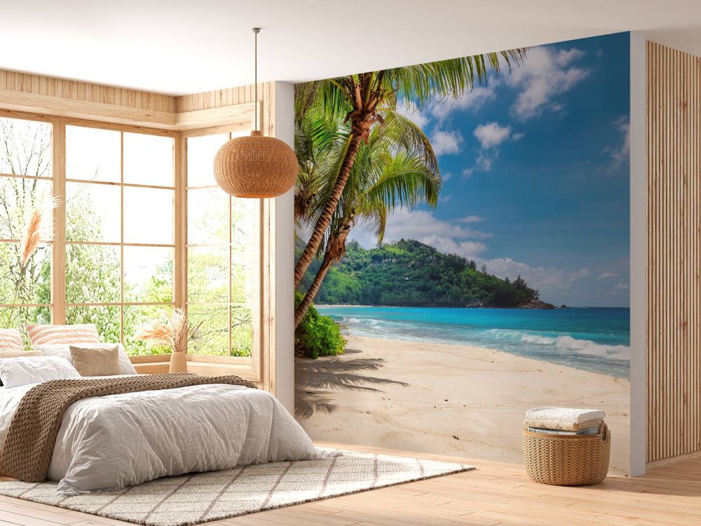 Prachtig strand met palmen