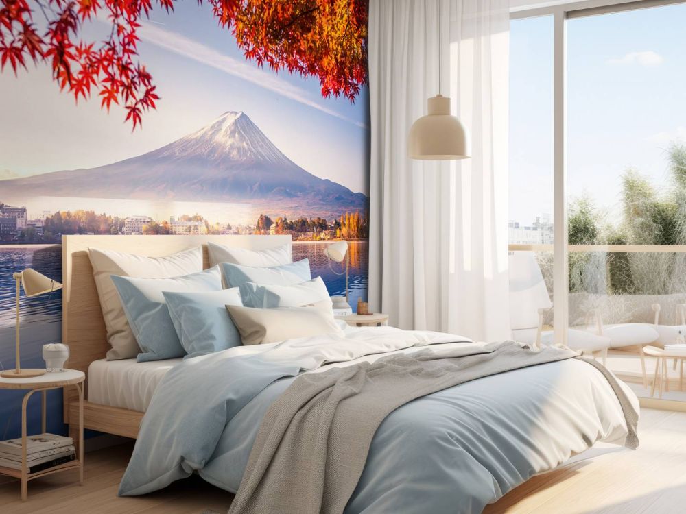 De Fuji berg in de herfst
