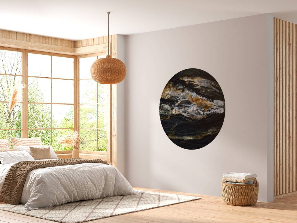 Zwart marmer met reliëf