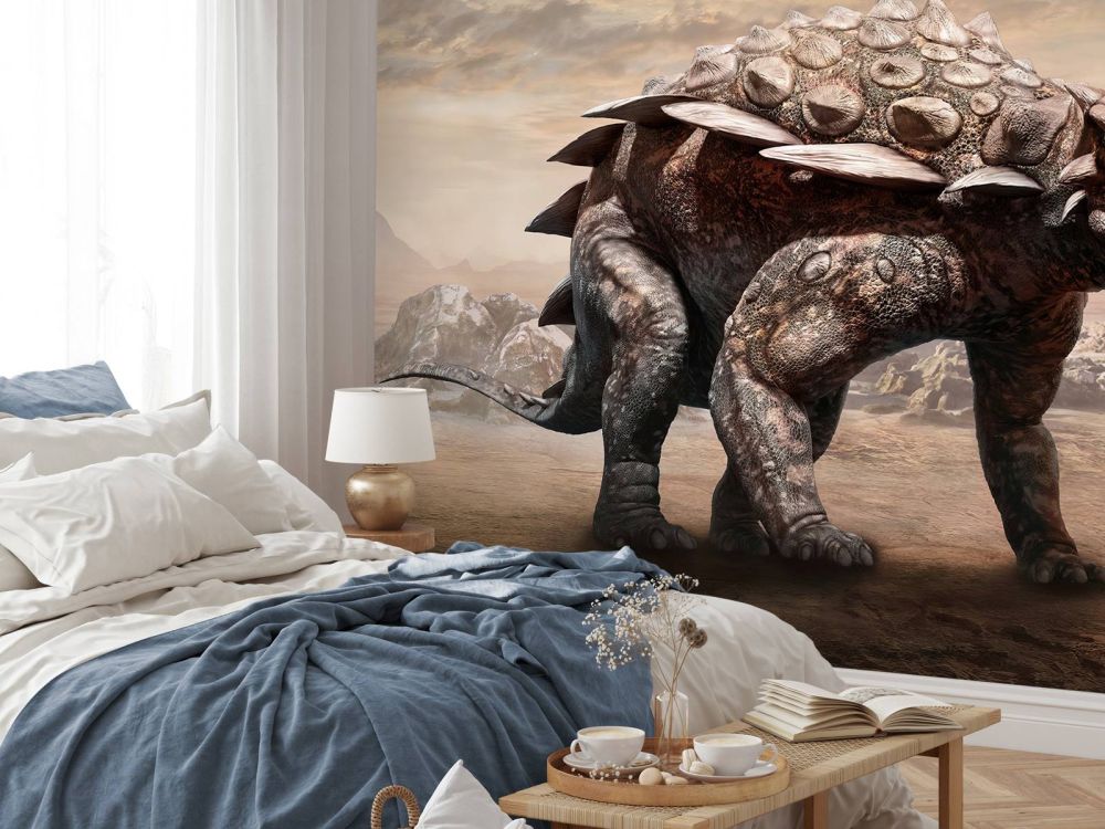 Dinosaurus in een verlaten gebied