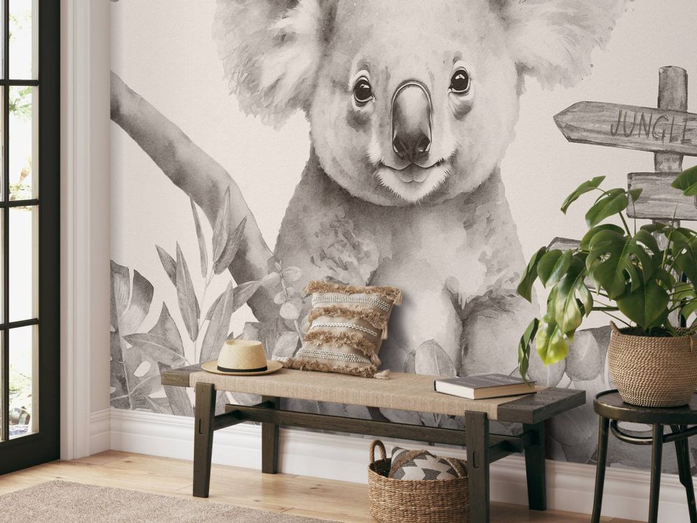 Baby koala in de jungle beige