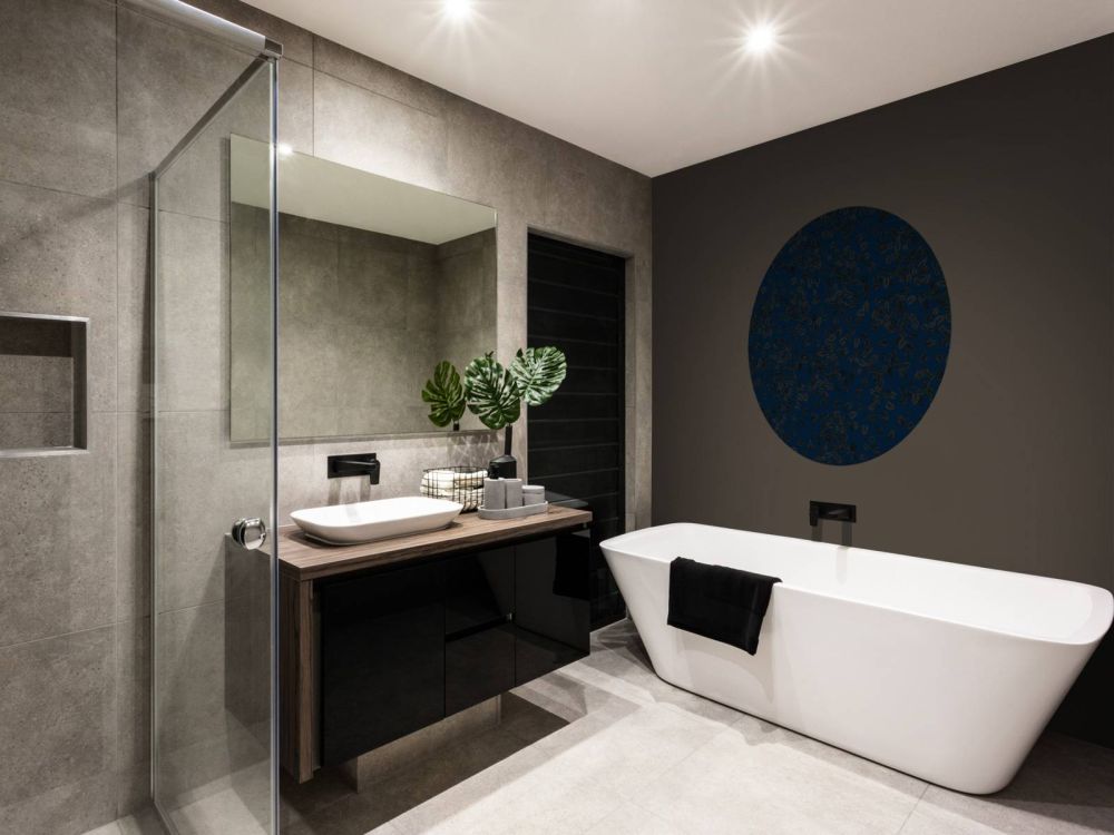Kleine blaadjes donker op midnight blue