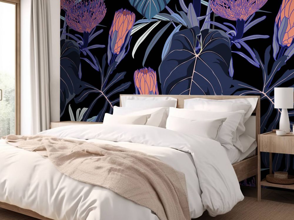 Patroon met tropische planten