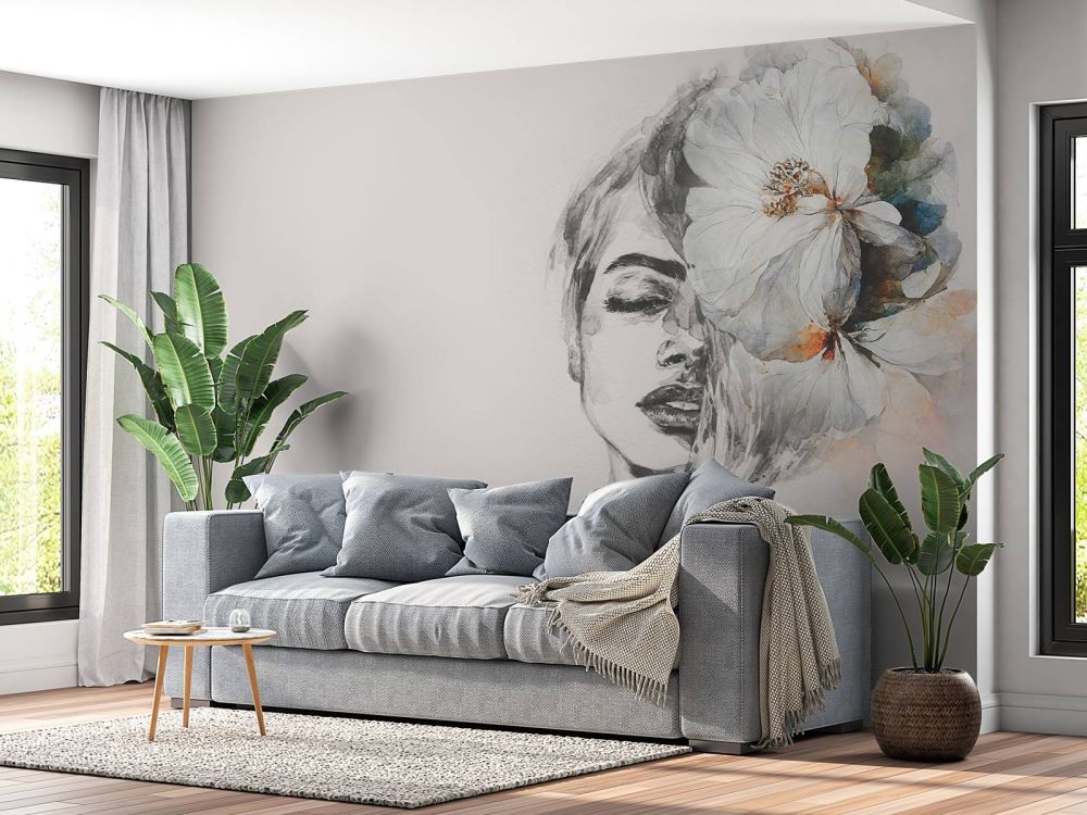 Vrouw met bloemen