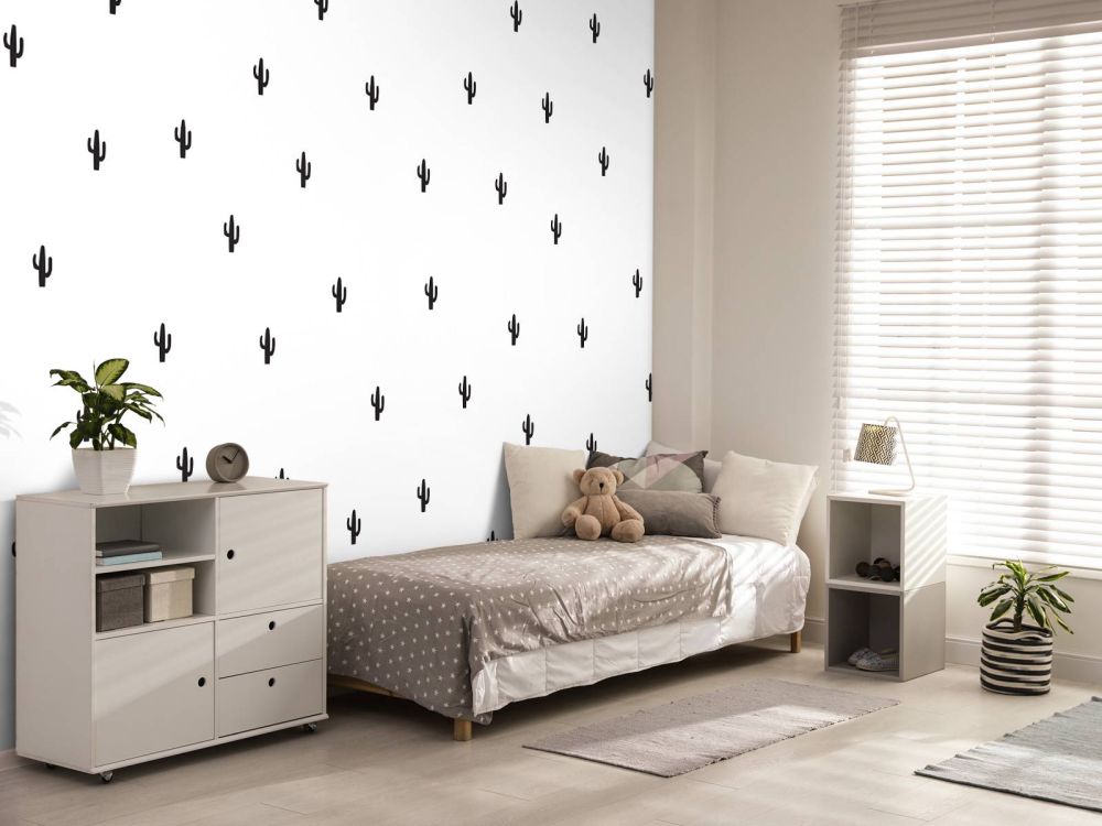 Cactussen in zwart-wit