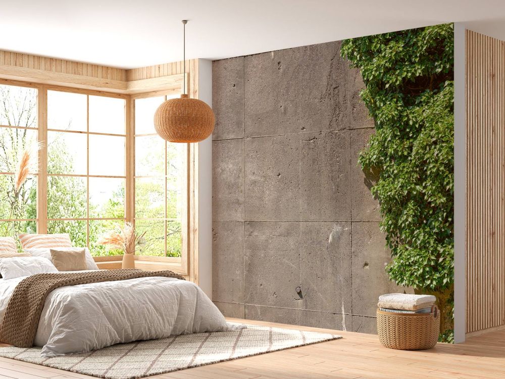 Beton met struik 