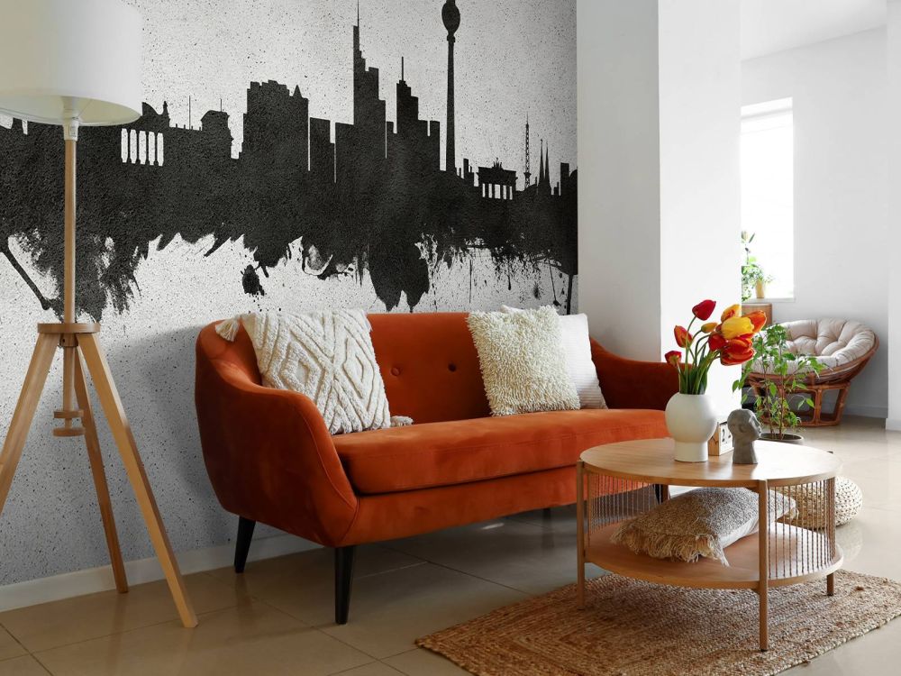 Waterverf skyline, Berlijn