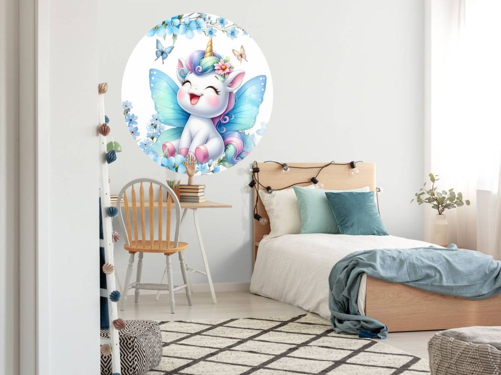 Blije Feeën Eenhoorn en Bloemen