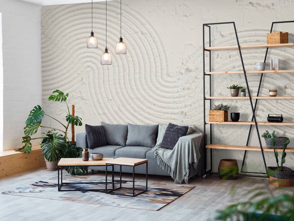 Structuur kunst in off white