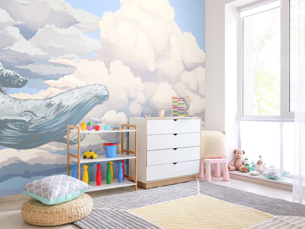 Walvis in de wolken