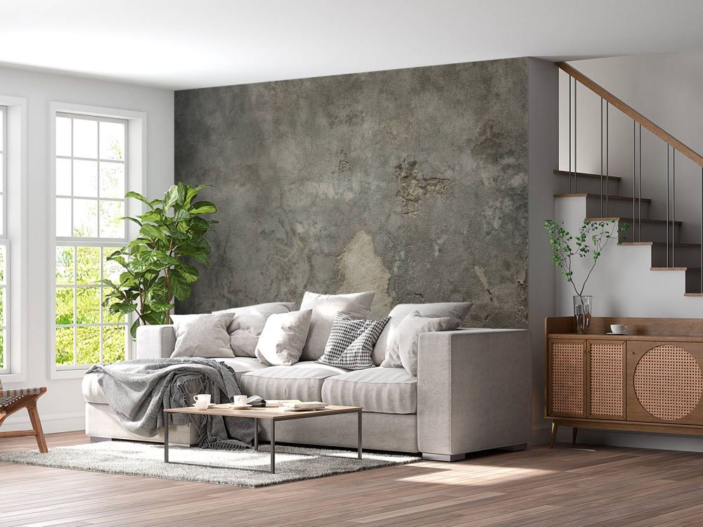 Gebarsten beton met stuc
