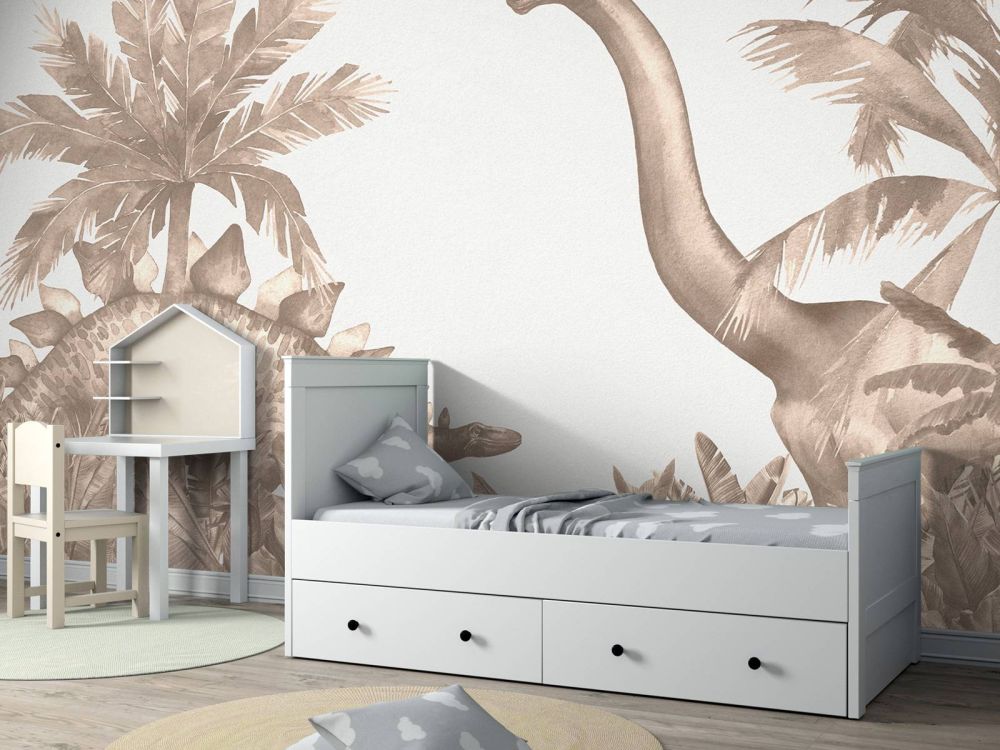 Dinosaurussen in taupe