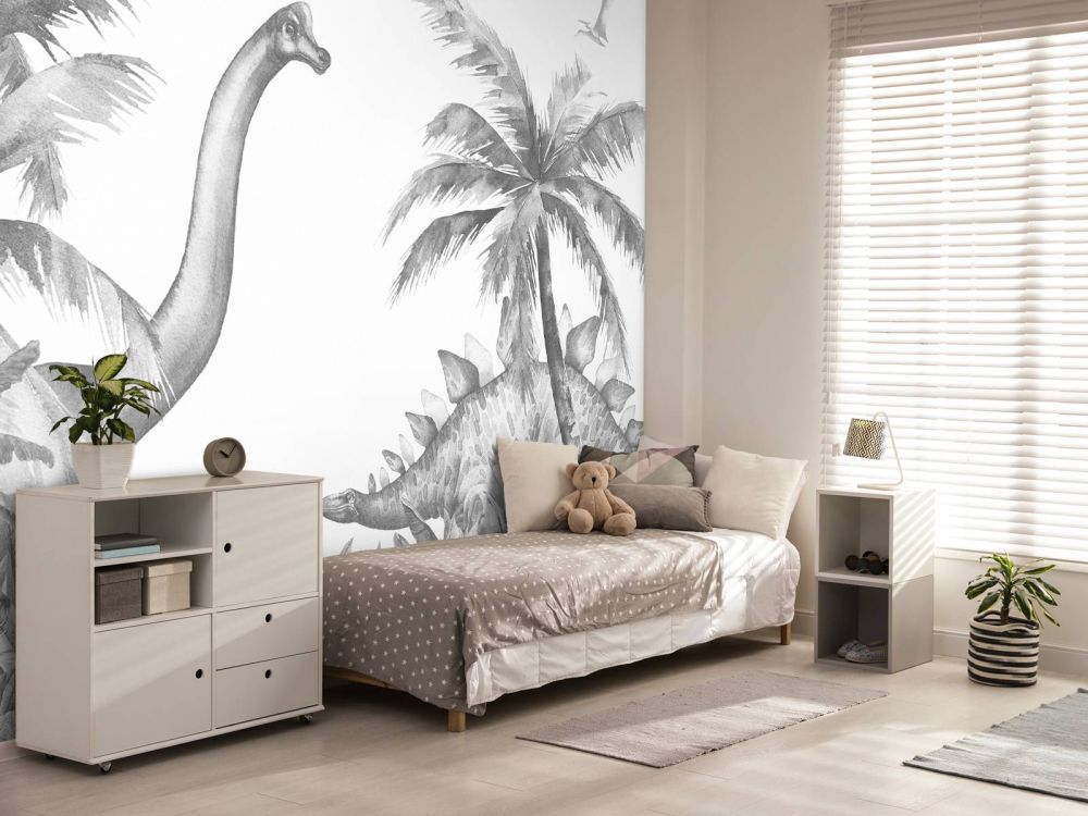 Dinosaurussen in zwart-wit