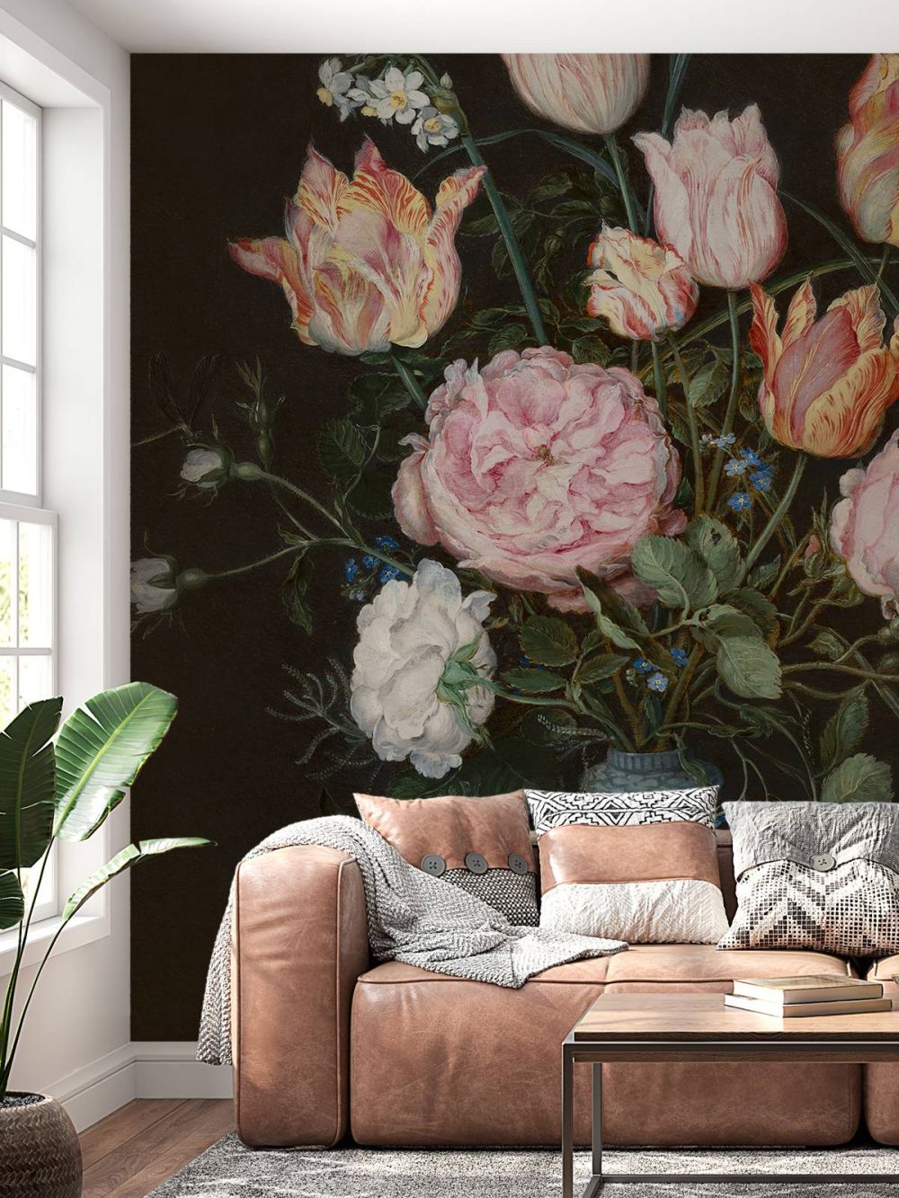 Wan-Li-vaas met bloemen