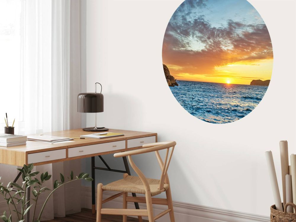 Zonsondergang op een eiland