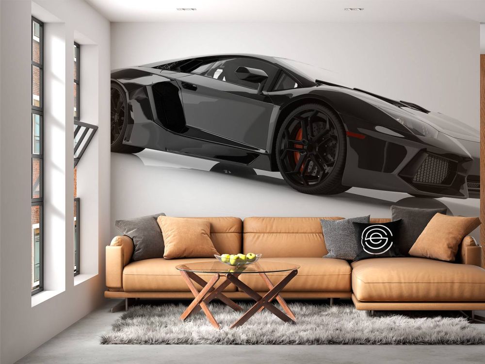 Zwarte supercar