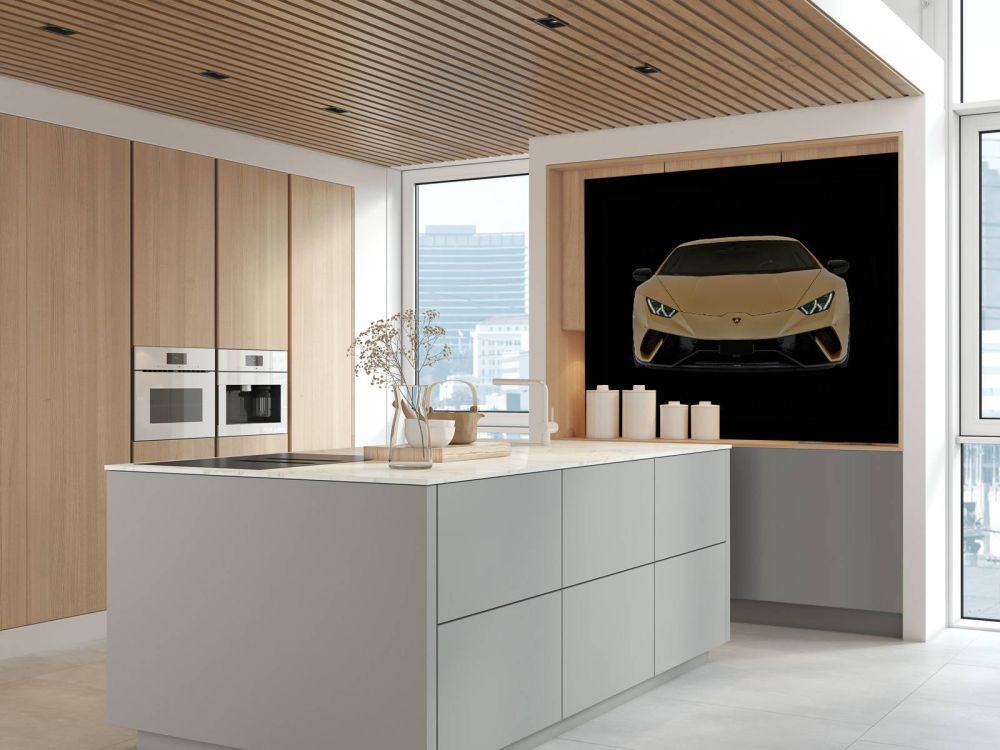 Lamborghini Huracán - Voorkant, zwart