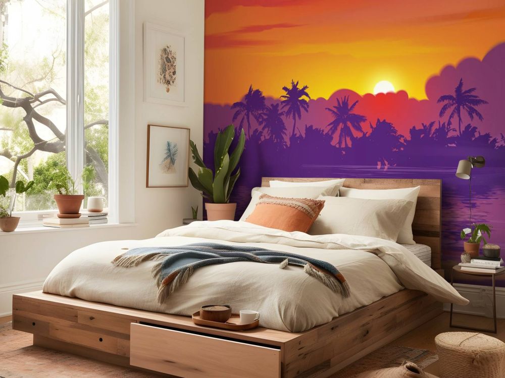 Gekleurde zonsondergang