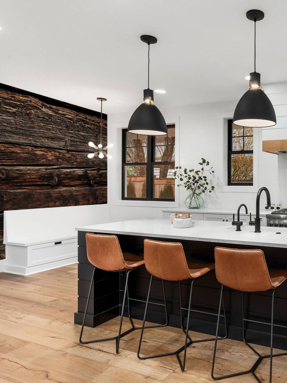 Donker oud horizontaal hout