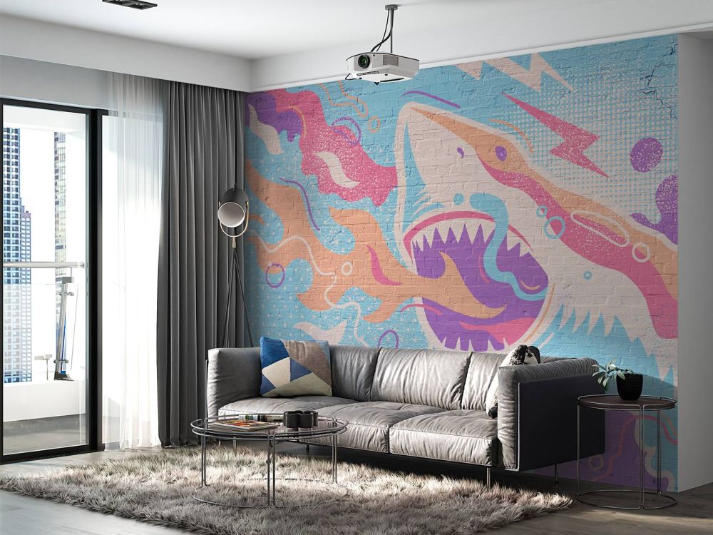 Graffiti met haai