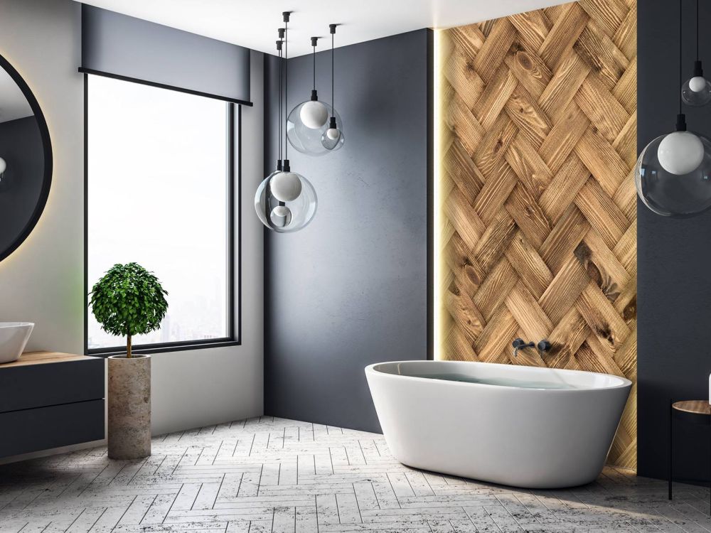 Natuurlijk houten visgraat