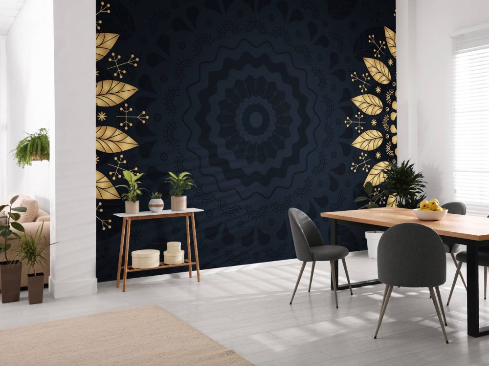 mandala's van bladeren