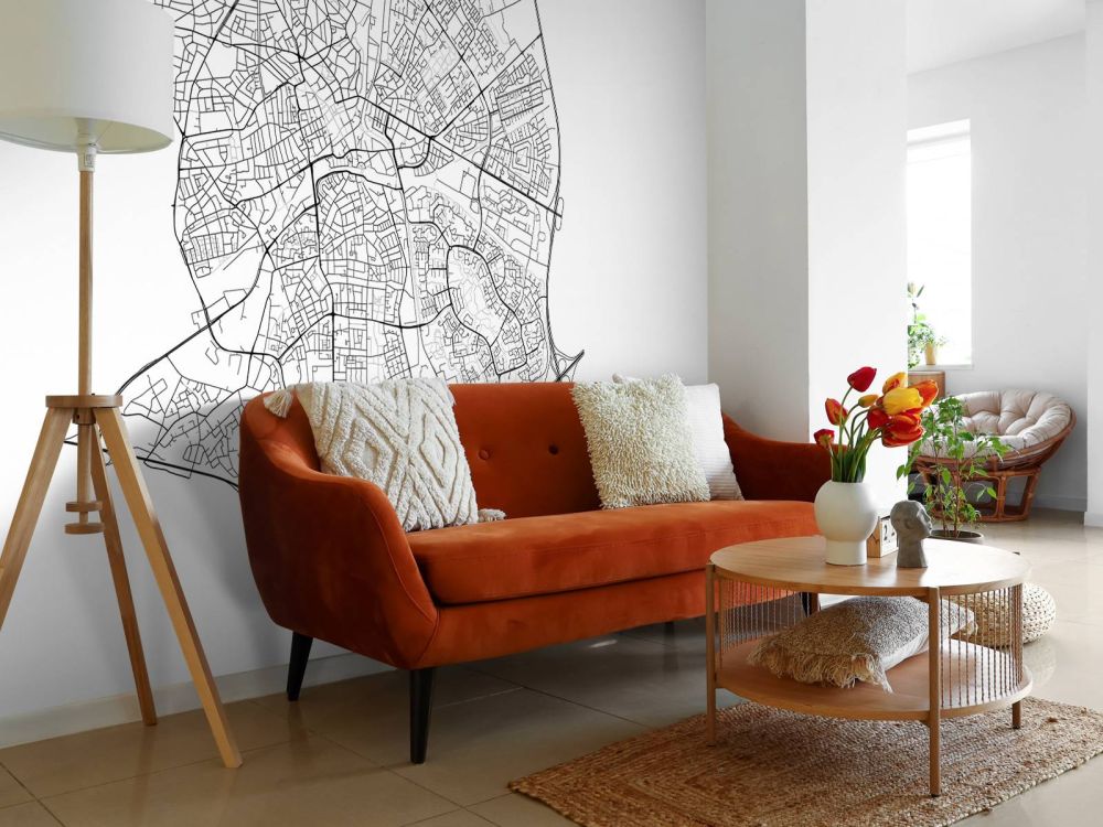 Plattegrond van Apeldoorn, wit