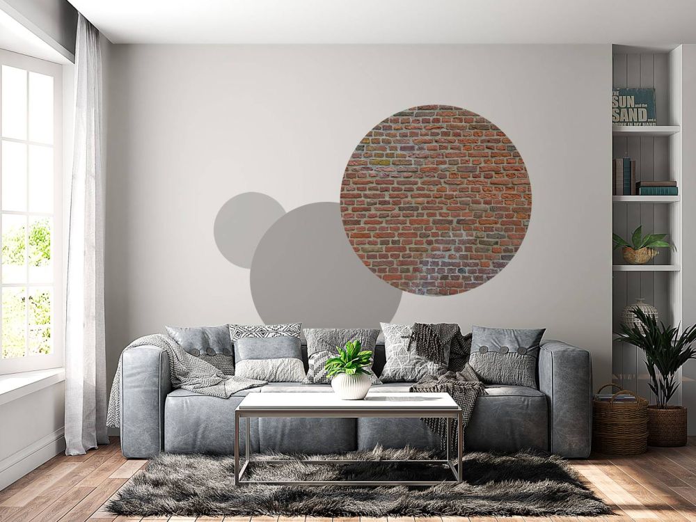 Muur met grote en kleine bakstenen