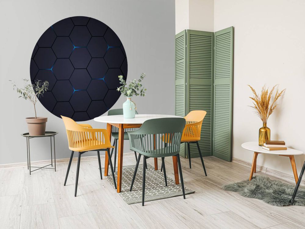 Donker grijze hexagons