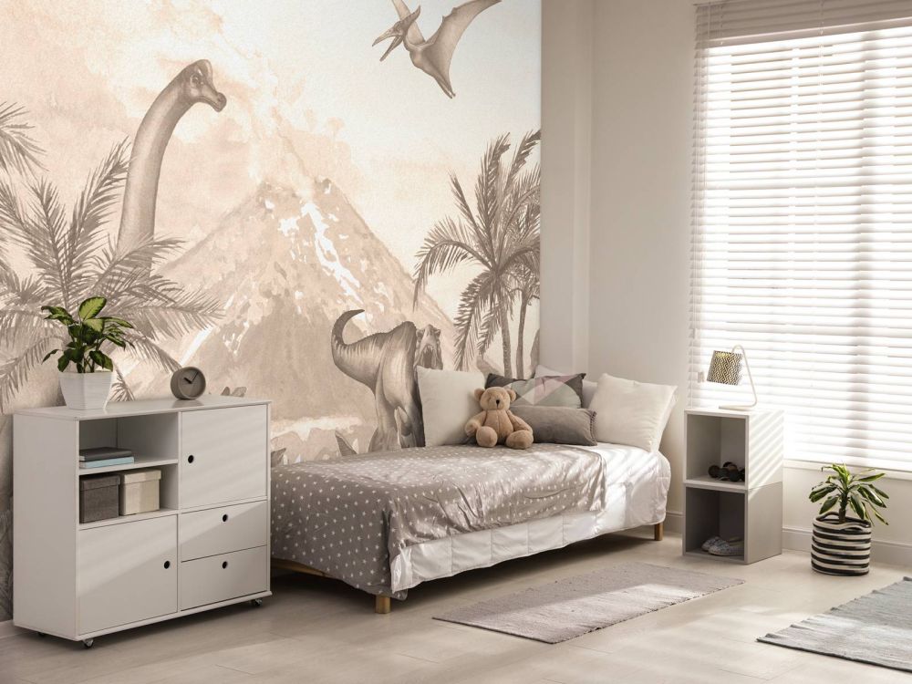 Verschillende dino's in taupe