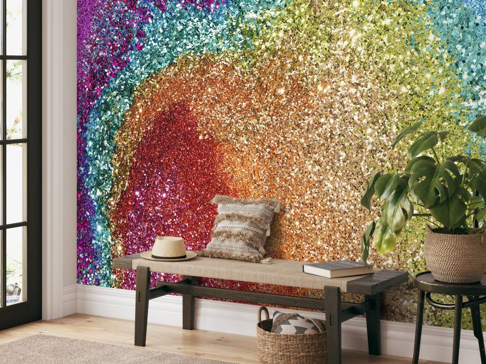 Regenboog glitters