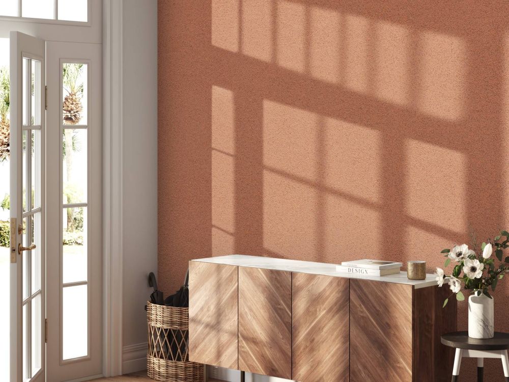 Terracotta beton met lichte structuur