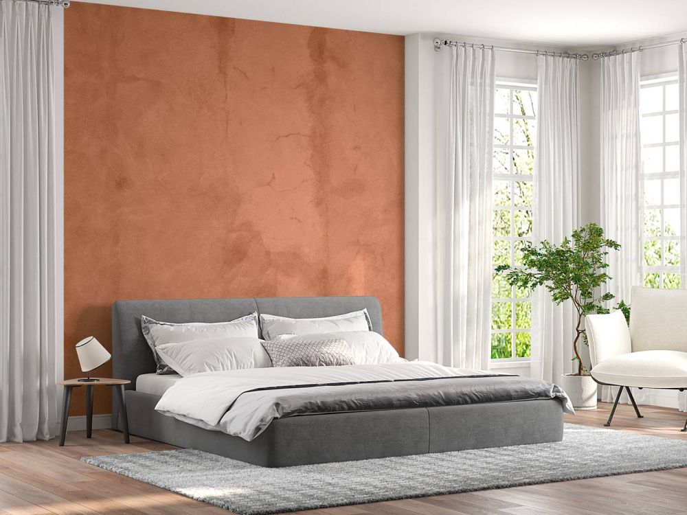 Beton met terracotta kleur