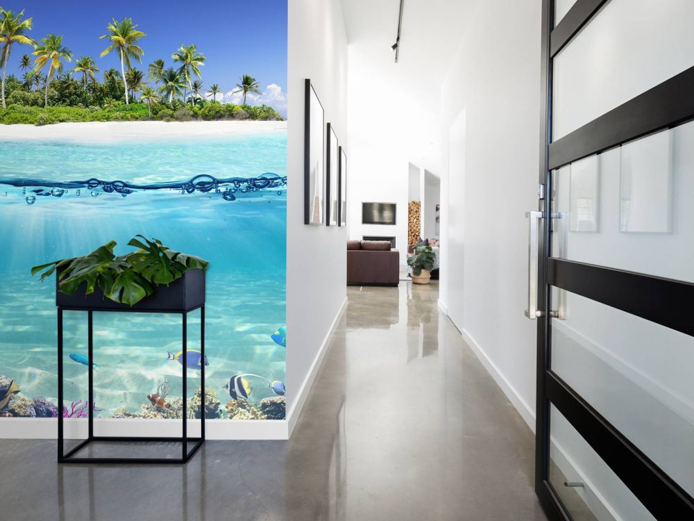 Tropisch eiland en koraalrif