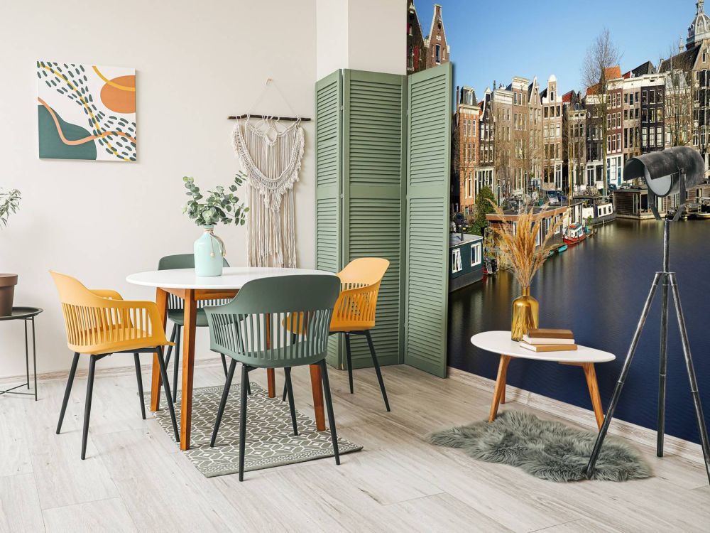 Woonboten langs de gracht