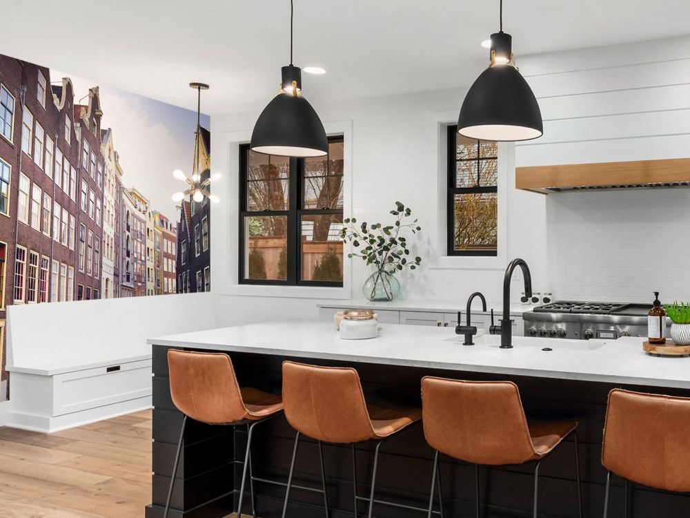Amsterdamse huizen aan de gracht
