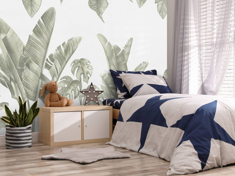 Jungle bladeren in groen