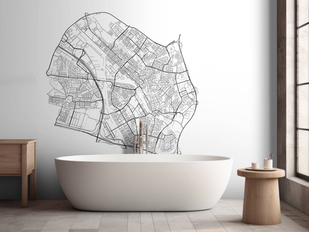 Plattegrond van Utrecht, wit