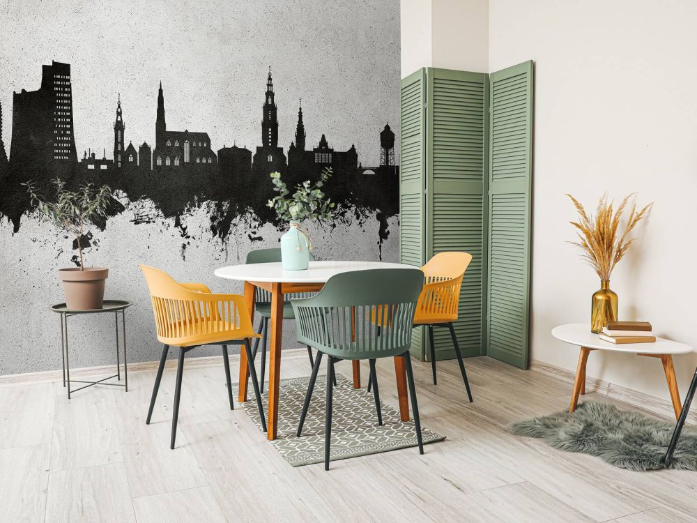 Waterverf skyline, Groningen