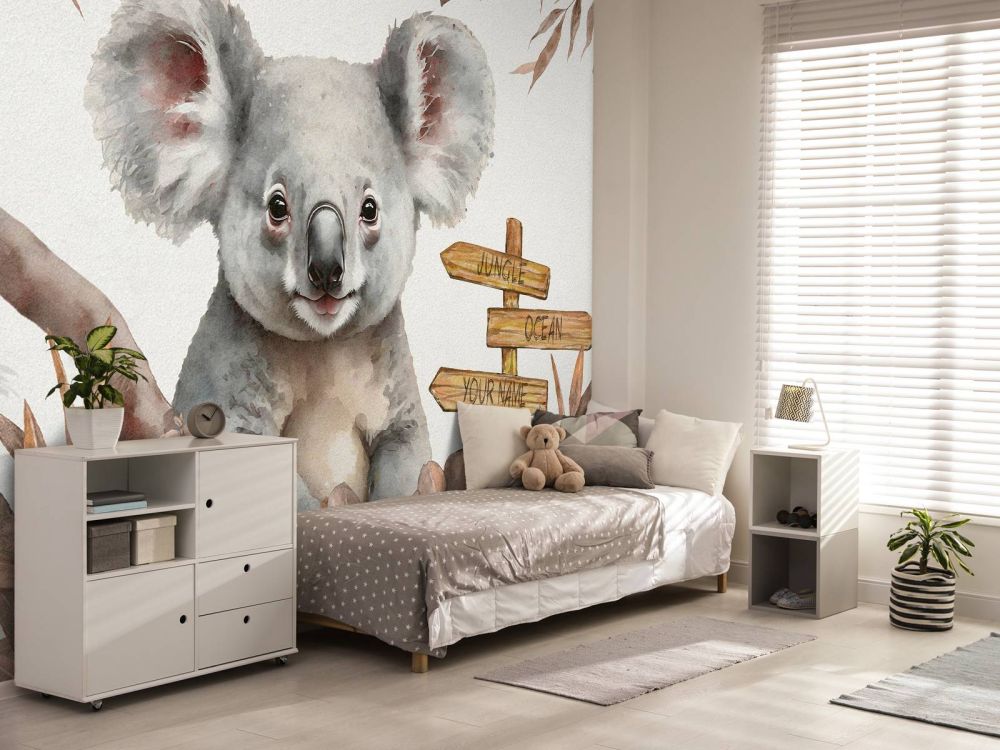 Baby koala in de jungle taupe