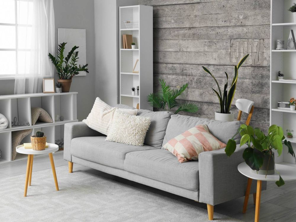 Houten vergrijsde wand