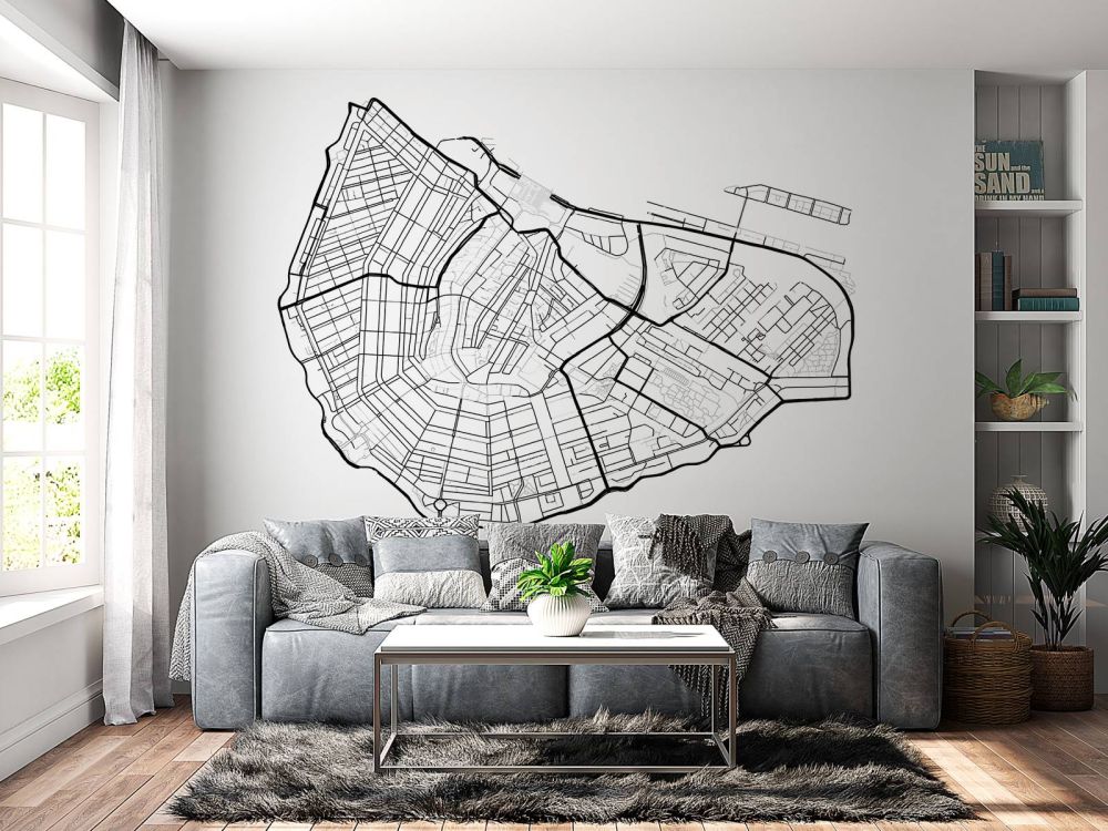 Unieke kaart van Amsterdam